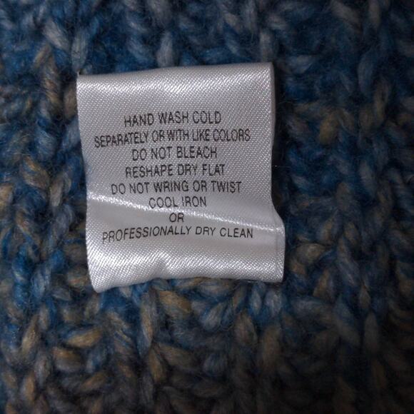 Lineamaglia Cardigan Sweater Green Marled Short Sleeve Collar Wool Blend Italy S - Picture 8 of 10